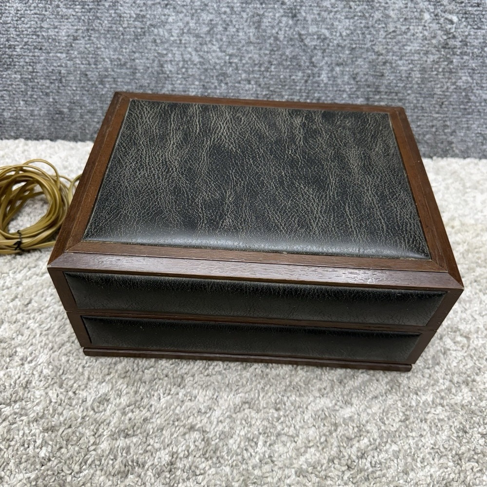 Vintage Deco-Tel Personal Telephone Wood Chest Box Push Button Retro Phone AS IS - Picture 11 of 16